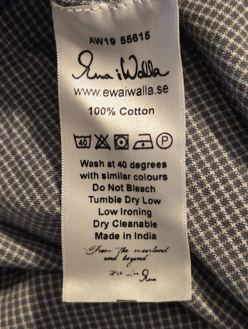 Ewa i Walla Cotton Plaid Drop Waist Midi Dress Oversized Womens Large - Picture 8 of 8
